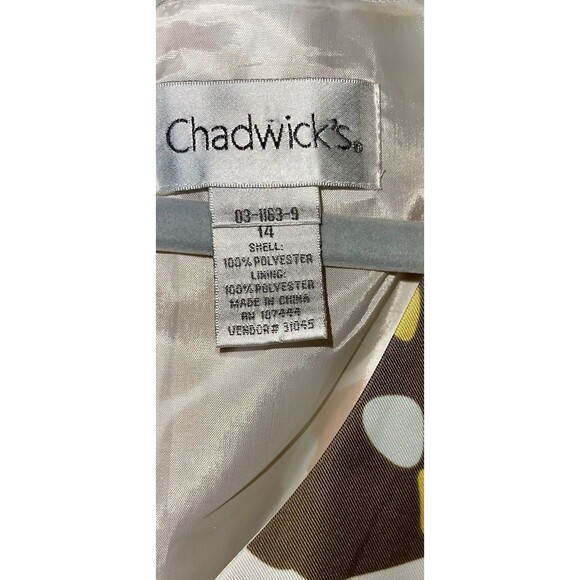 Chadwick’s Dress V-neck Sleeveless Ribbon Belt Lined Women’s Size 14 - Picture 6 of 10
